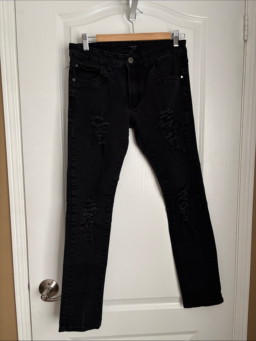 Men's Skinny Black Ripped Jeans
